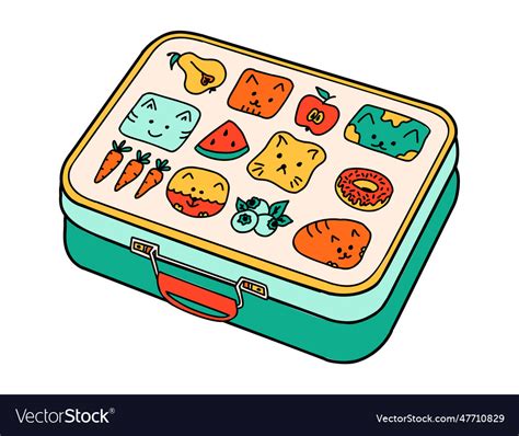 cartoon metal lunch box|cartoon lunch box drawing.